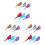 18Pièces Petits Oiseaux Artificiels Décor Educatif Coloré 3