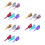 18Pièces Petits Oiseaux Artificiels Décor Educatif Coloré 8