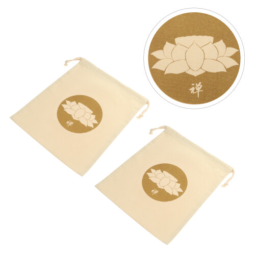 2 pcs buddhist singing bowl drawstring bag for meditation 2