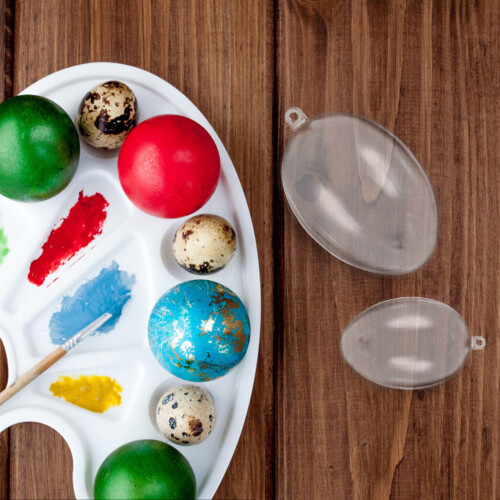 Eggs In Transparent Packaging Decoration Clear Balls Fillable Baubles 2