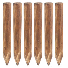 6pcs wooden fence pickets 30cm for garden lawn patio yard edging