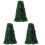 3 pezzi erba artificiale verde, pianta torretta, decorazione giardino 3