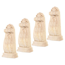 4St Lichtgele Massief Houten Corbels Met Sierlijke Houtsnijwerk Accent