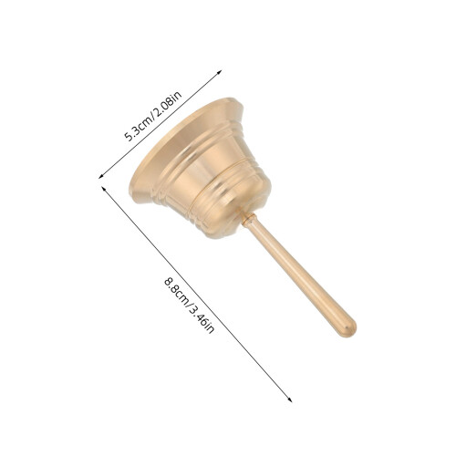 Brass Hand Call Bell Loud Ringing Bell for Wedding Training Meditation 2