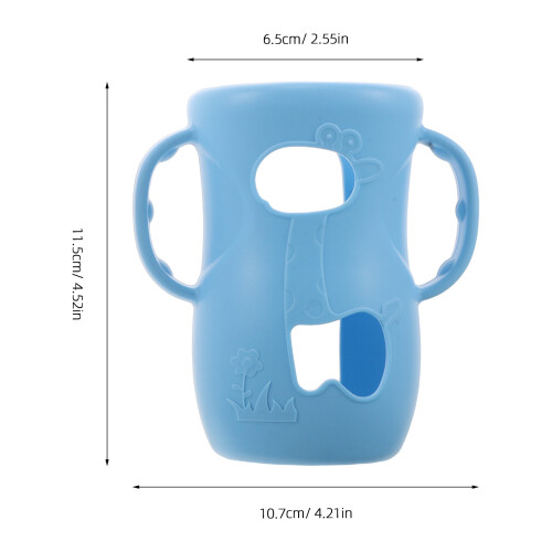 3 silicone para mamadeiras com alças, proteção anti- 1