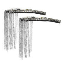 Ombreiras Com Borla E Corrente De Metal Para Jaquetas E Fantasias