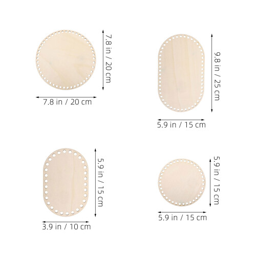 4 fundos para cestas de 15/20/25 cm base artesanato diy 1