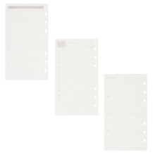 3 unidades recarga papel A6 6 furos folhas para planejador