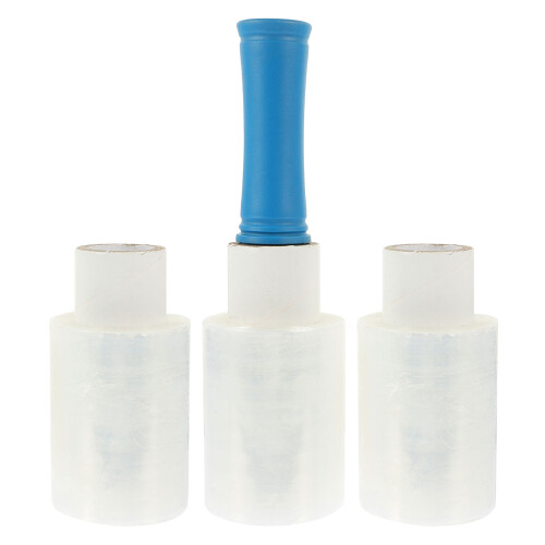 4 de filme stretch transparente com alças para embalagem