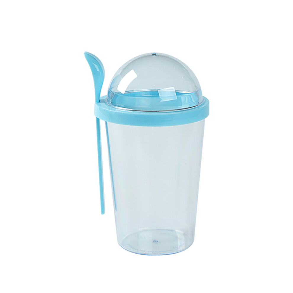 (Sky Blue, 500ml) Convenient Salad Cup - Big Opening Two Sorts Stored On Go Screw Lid-image-OPC-PKKH95X-NEW