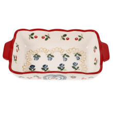 ceramic baking dish roasting pan with handle for multi-use cooking