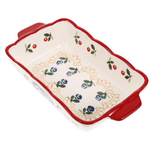 ceramic baking dish roasting pan with handle for multi-use cooking 2