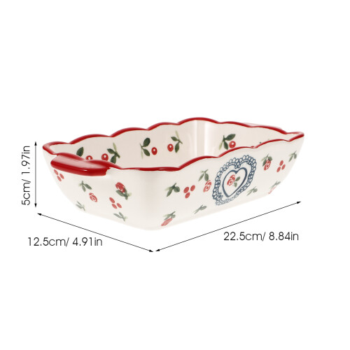 ceramic baking dish roasting pan with handle for multi-use cooking 1