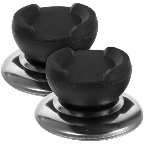 Replacement Lid Handle For Pot Lid Black Stainless Steel 2pcs