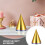 60 pcs metallic paper cone hats with elastic string for birthdays 8