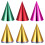 60 pcs metallic paper cone hats with elastic string for birthdays 1
