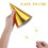 60 pcs metallic paper cone hats with elastic string for birthdays 9