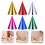 60 pcs metallic paper cone hats with elastic string for birthdays 11