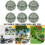 6 pcs artificial plant topiary ball support plastic frame rack 11