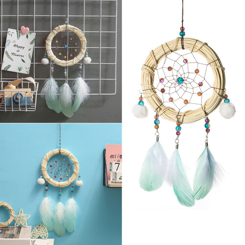 handmade bamboo dream catcher with wall hanging decor 1