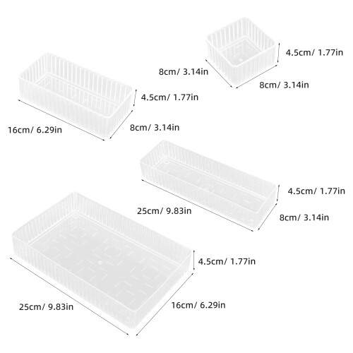 Office Supply Organizer Transparent Acrylic 18pcs 2