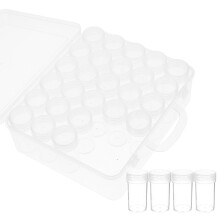 plastic seed storage box with compartments for flower and vegetable seeds
