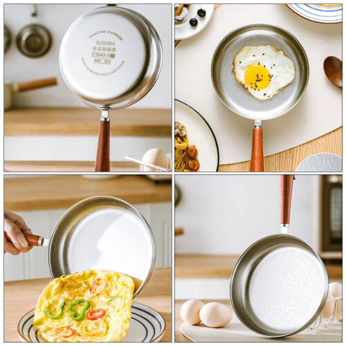 mini frying pan stainless steel non stick for kitchen camping 2