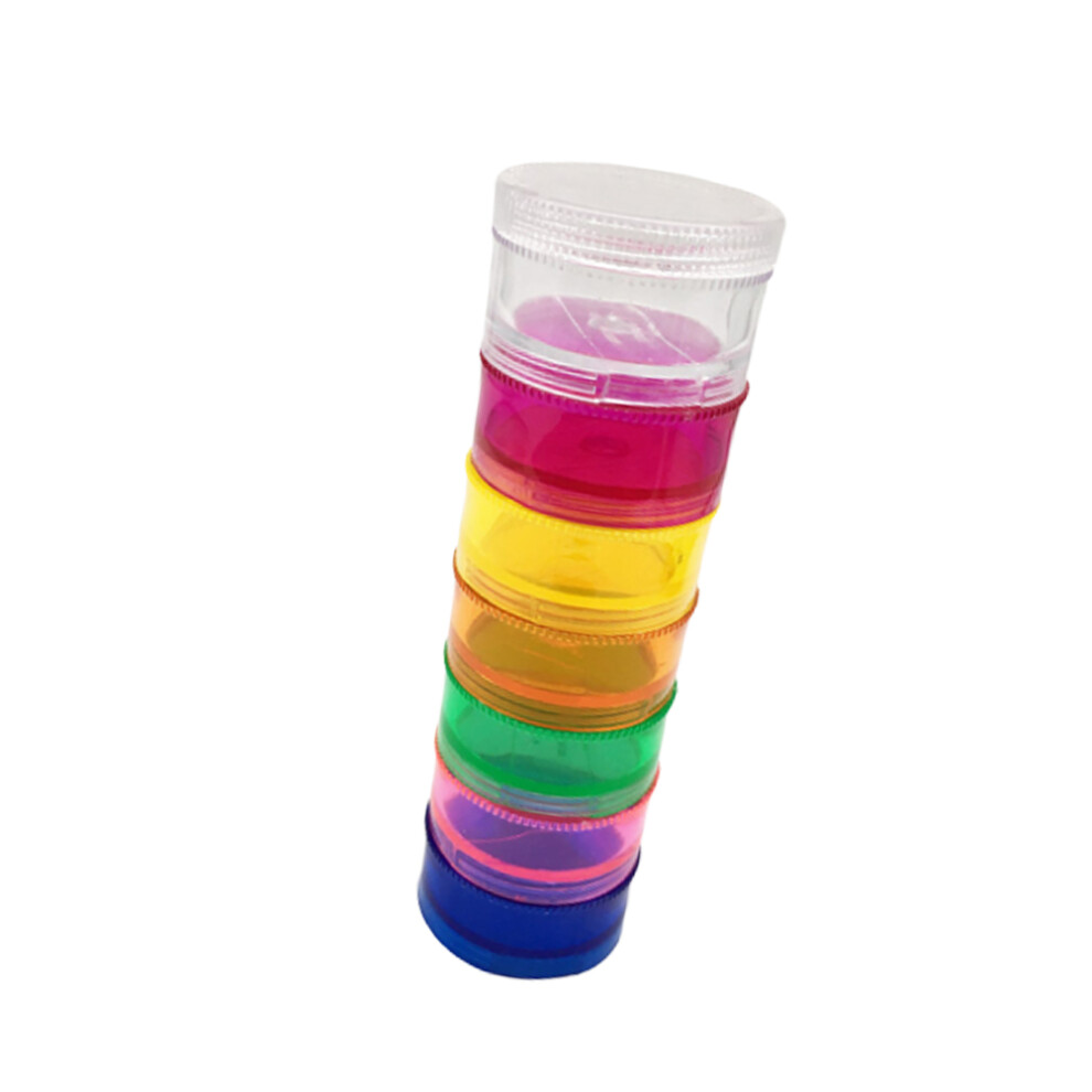 Villcase Stackable Pill Box Portable Mini Sealed Plastic Organizer Case