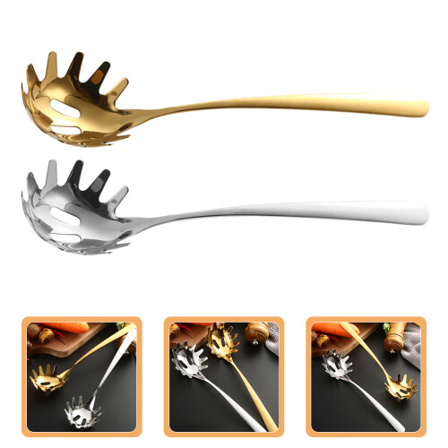 2pcs stainless steel spaghetti spoon for household use 2
