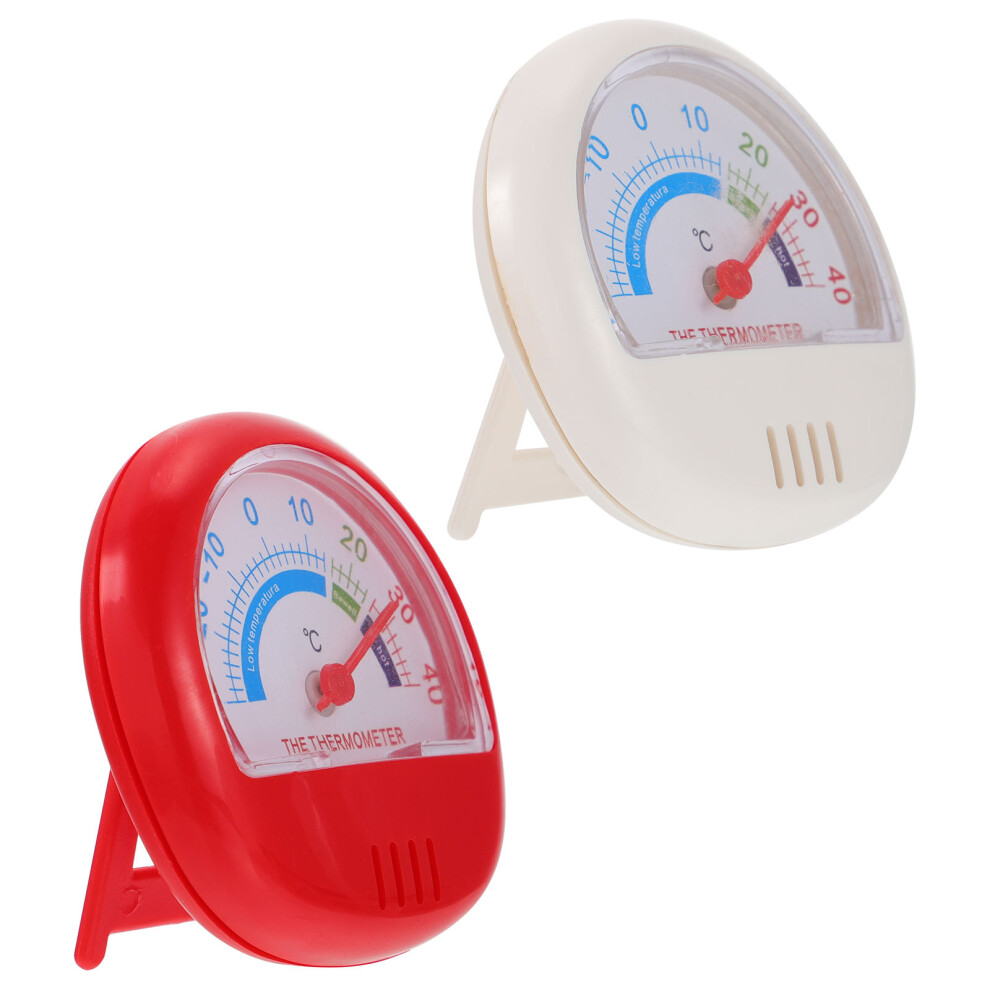 Happyyami 2 Pcs Plastic Refrigerator Temperature Gauges Portable Thermometers