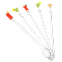 5pcs Cocktail Stirrers Charms Stirring Sticks Juice Mixers