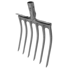 steel fork tool for aerating soil in gardens and flower beds