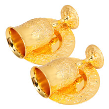 2 sets shabbos cup with tray goblet for havdalah holidays
