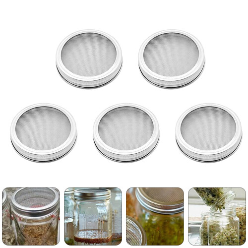 5 pcs stainless steel strainer screens for mason jar sprouting lids 1