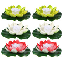 6pcs Floating Lotus Light Pool Lantern with Batteries