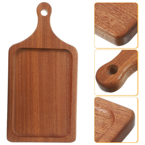 rectangular wood tray multifunctional serving plate for steak pizza 2