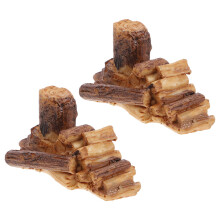 10Pcs Mini Resin Wood Pile Fairy Garden Dollhouse Accessories