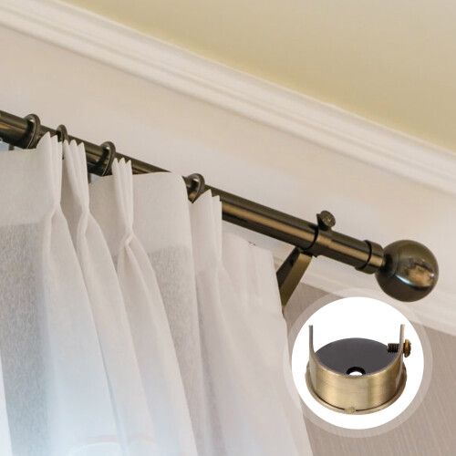 2pcs curtain rod brackets for wardrobe pole and drapery support 2