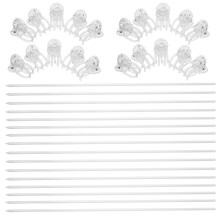 16pcs clear acrylic plant stakes for climbing vines support