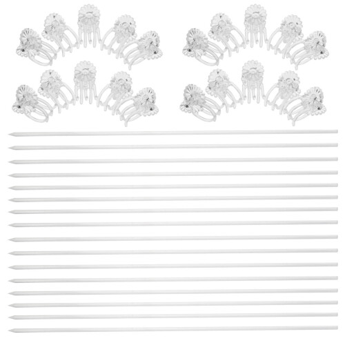 16pcs clear acrylic plant stakes for climbing vines support
