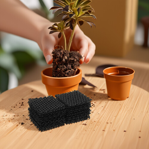 50pcs square flower pot mesh pads for drainage and 2