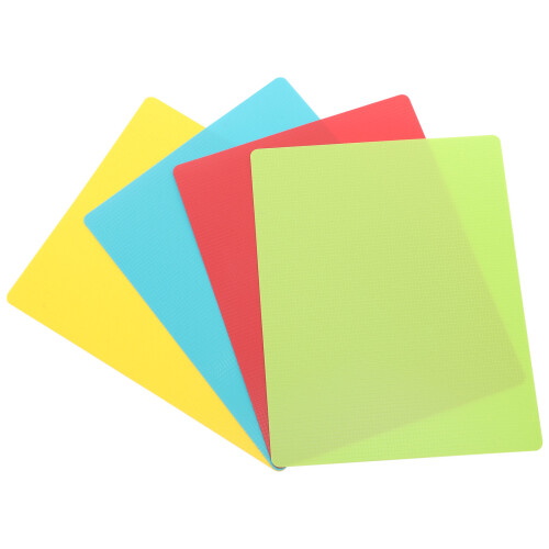 4 pcs kitchen chopping board, reusable nonslip cutting board for kids