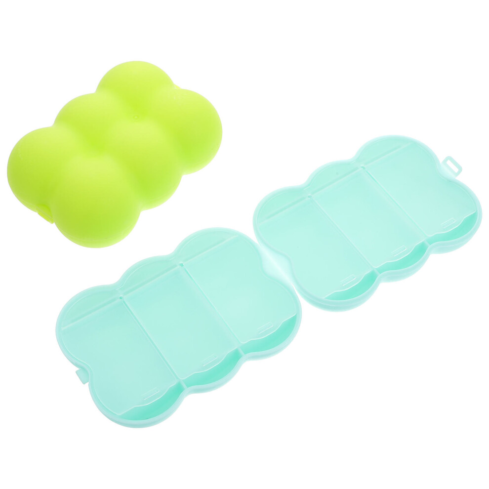 Villcase Green 2Pcs Portable Pill Holder Pp Prevent Pollution Travel Use