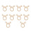 Modern Napkin Holder Beige Bamboo 10pack 7