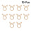 Modern Napkin Holder Beige Bamboo 10pack 4