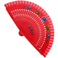 vintage spanish wooden hand fan for dance beach party decor