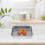 Stainless steel baking tray with rack, practical silver dish set 4