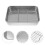 Stainless steel baking tray with rack, practical silver dish set 8