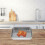 Stainless steel baking tray with rack, practical silver dish set 6