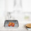 Stainless steel baking tray with rack, practical silver dish set 5